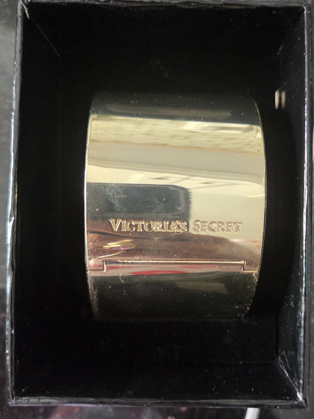 Victoria's Secret Gold Cuff Bracelet with Logo